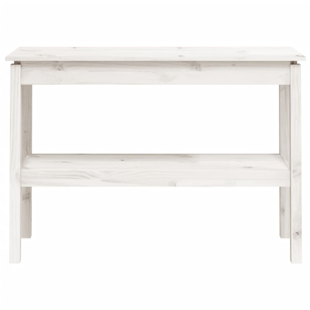 Avlastningsbord konsollbord Hvit 110x40x75 cm heltre furu