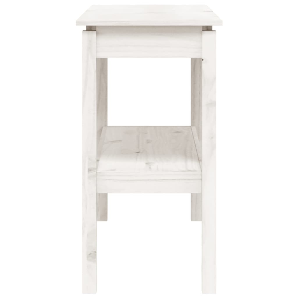 Avlastningsbord konsollbord Hvit 110x40x75 cm heltre furu