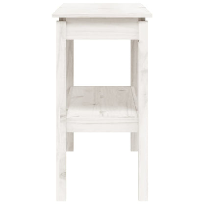 Avlastningsbord konsollbord Hvit 110x40x75 cm heltre furu