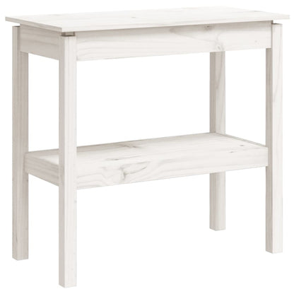 Avlastningsbord Konsollbord Hvit 80x40x75 cm heltre furu