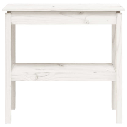 Avlastningsbord Konsollbord Hvit 80x40x75 cm heltre furu