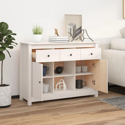Skjenk Hvit 100x35x74,5 cm heltre furu