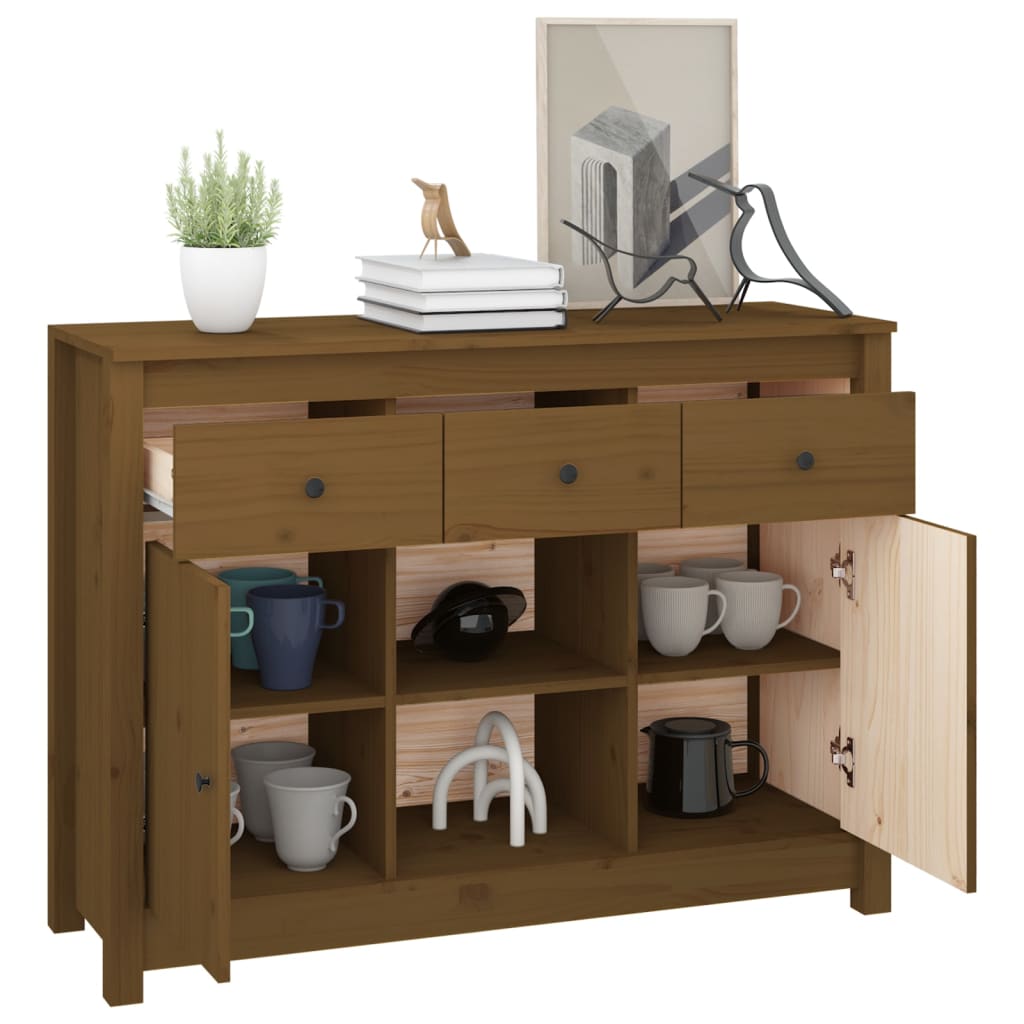 Skjenk honningbrun 100x35x74,5 cm heltre furu