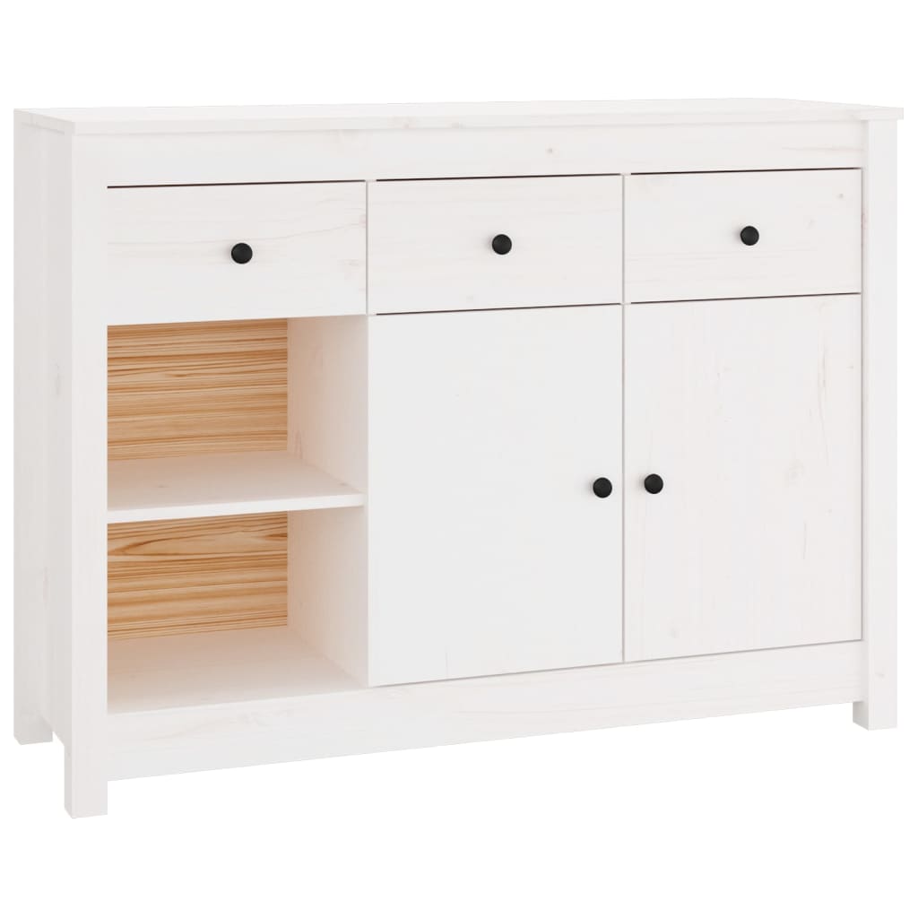 Skjenk Hvit 100x35x74 cm heltre furu