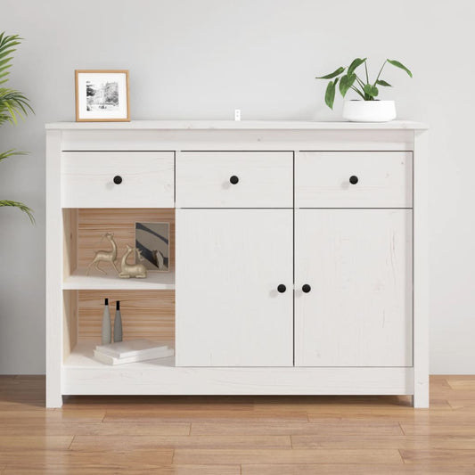 Skjenk Hvit 100x35x74 cm heltre furu