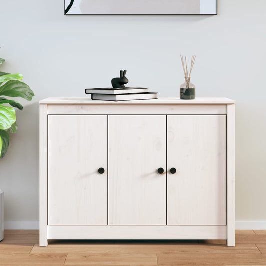 Skjenk Hvit 100x35x74 cm heltre furu