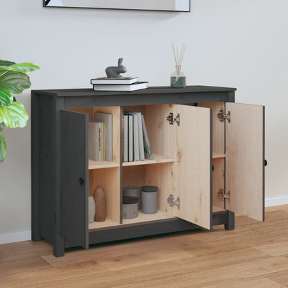 Skjenk Grå 100x35x74 cm heltre furu