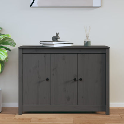 Skjenk Grå 100x35x74 cm heltre furu
