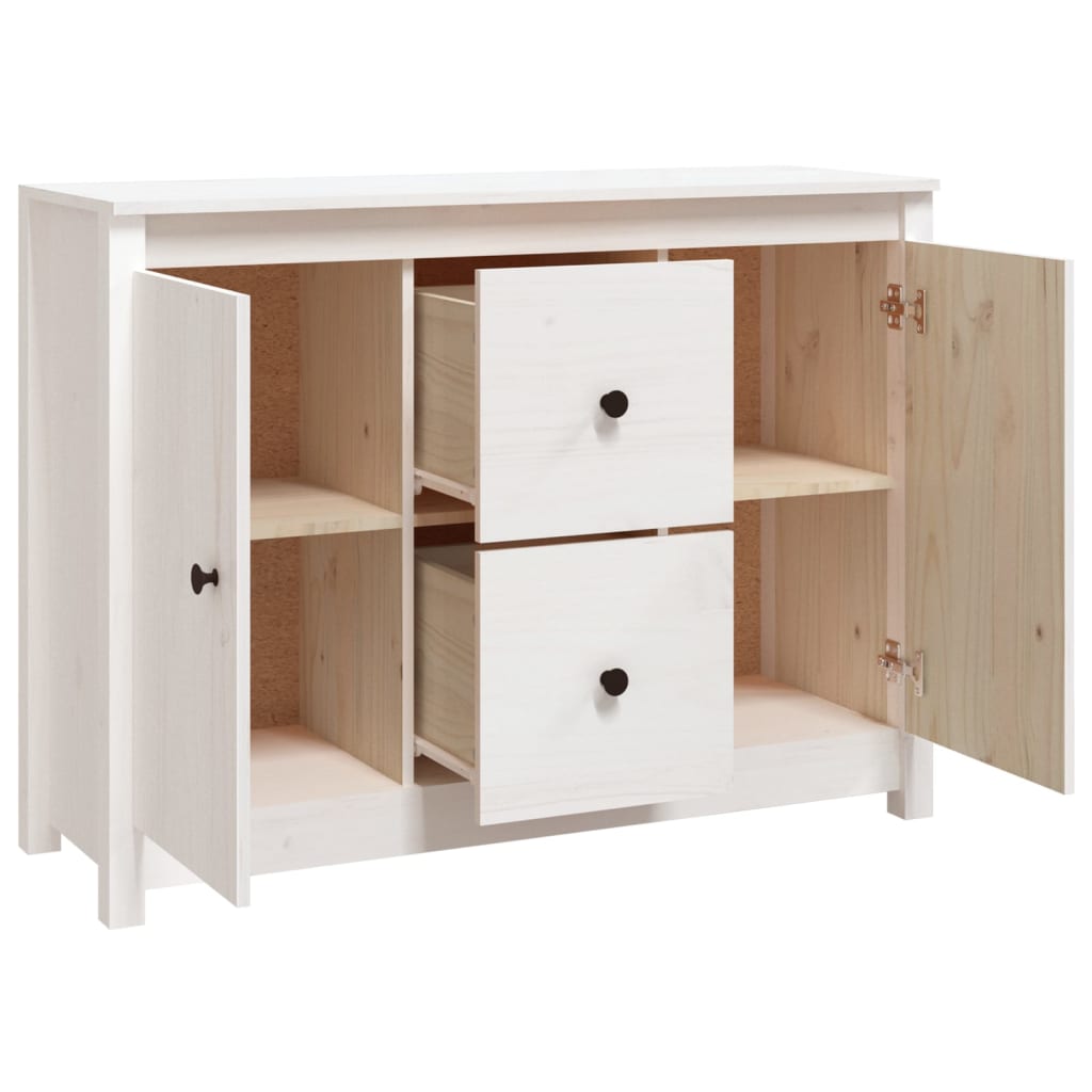 Skjenk Hvit 100x35x74 cm heltre furu