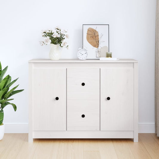 Skjenk Hvit 100x35x74 cm heltre furu