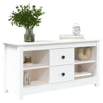 TV-Møbel Hvit TV-benk 103x36,5x52 cm heltre furu