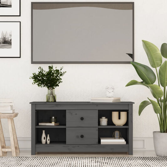 TV-Møbel Grå TV-benk 103x36,5x52 cm heltre furu