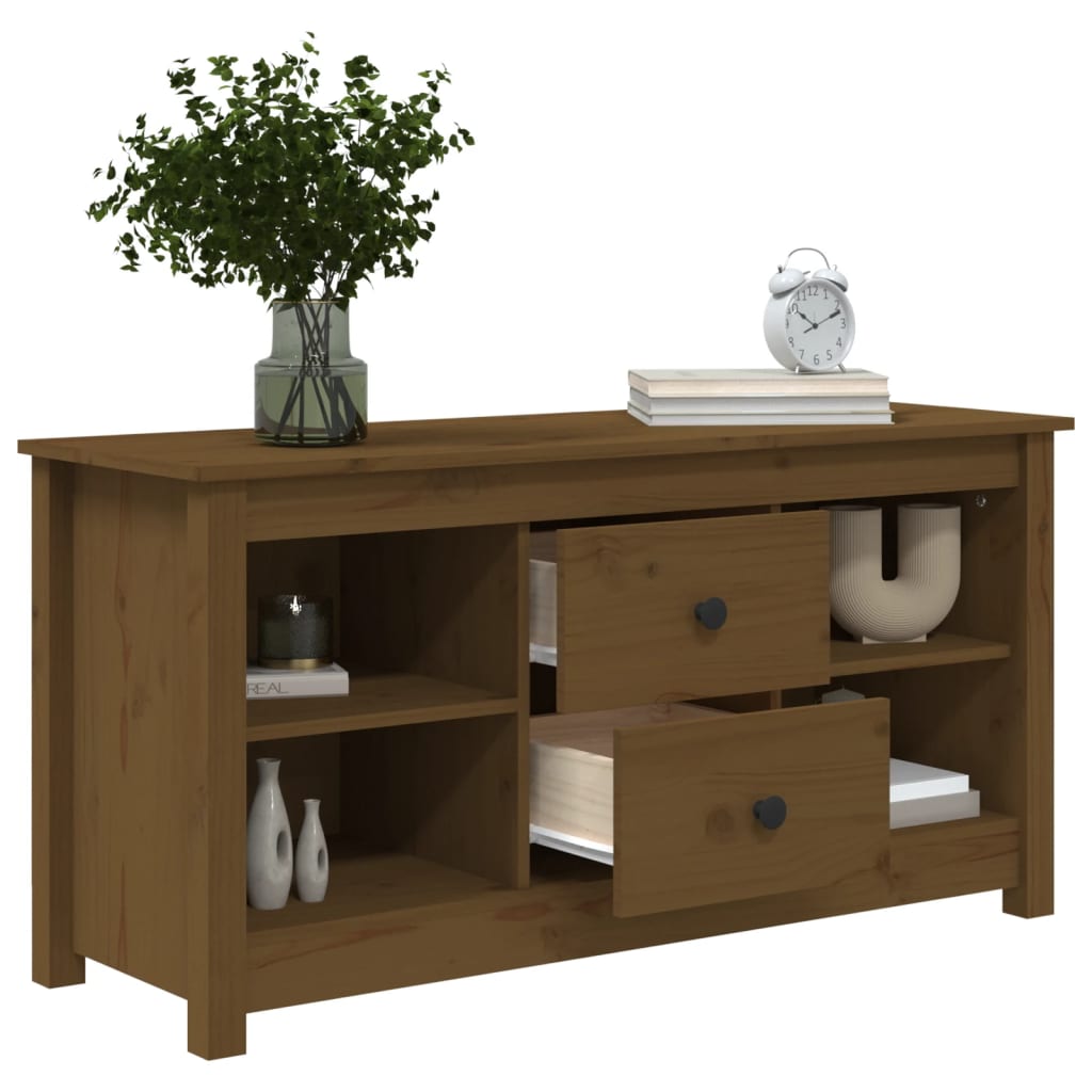 TV-Møbel Honningbrun TV-benk 103x36,5x52 cm heltre furu