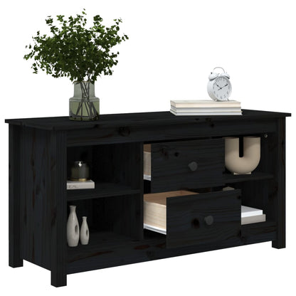 TV-Møbel Svart TV-benk 103x36,5x52 cm heltre furu