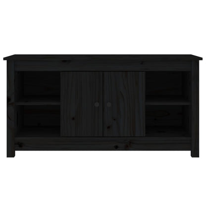 TV-Møbel Svart TV-benk 103x36,5x52 cm heltre furu