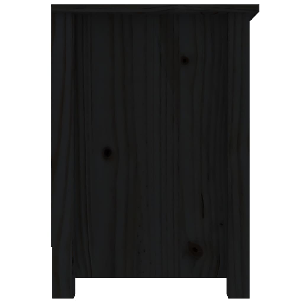TV-Møbel Svart TV-benk 103x36,5x52 cm heltre furu
