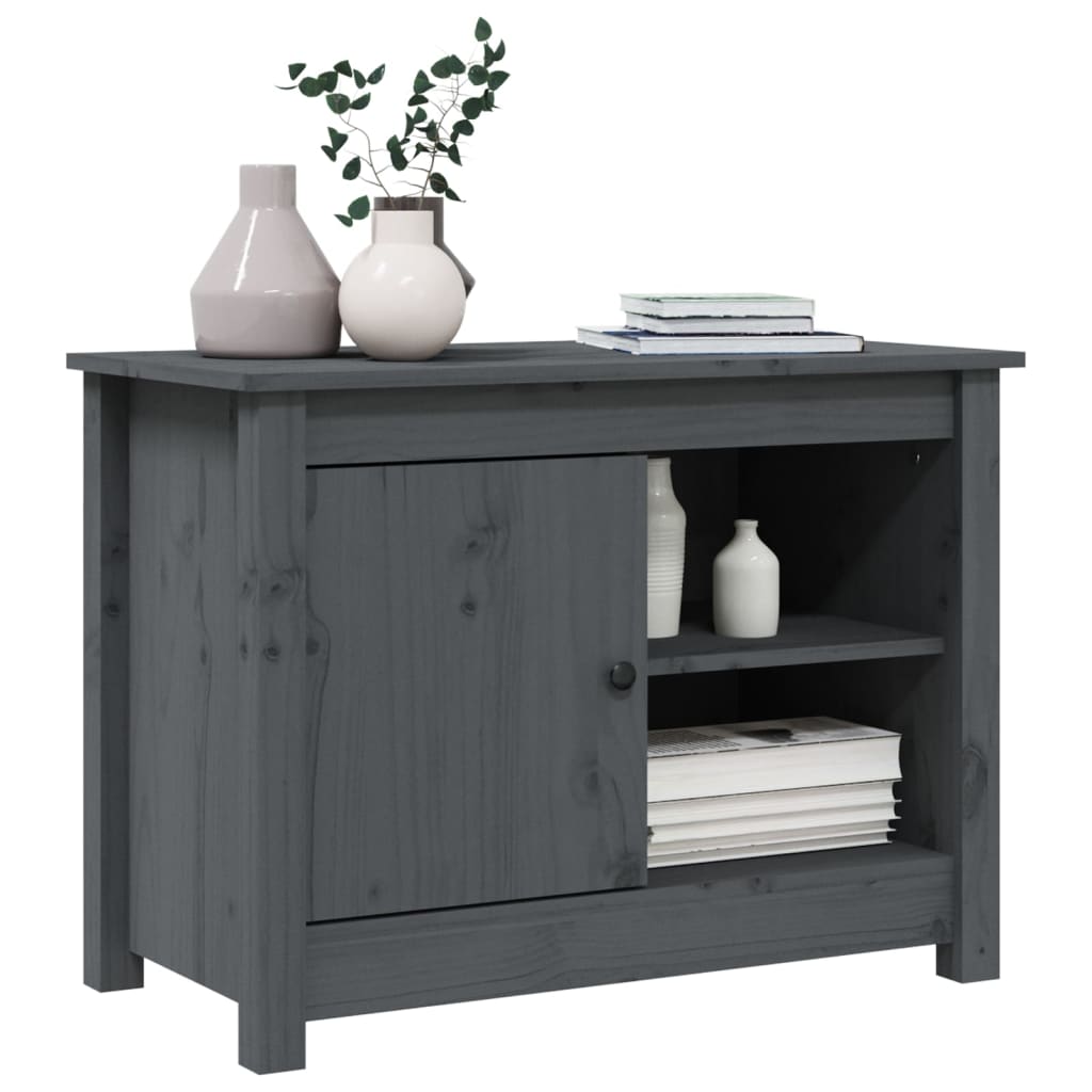 TV-Møbel Grå Tv-benk 70x36,5x52 cm heltre furu