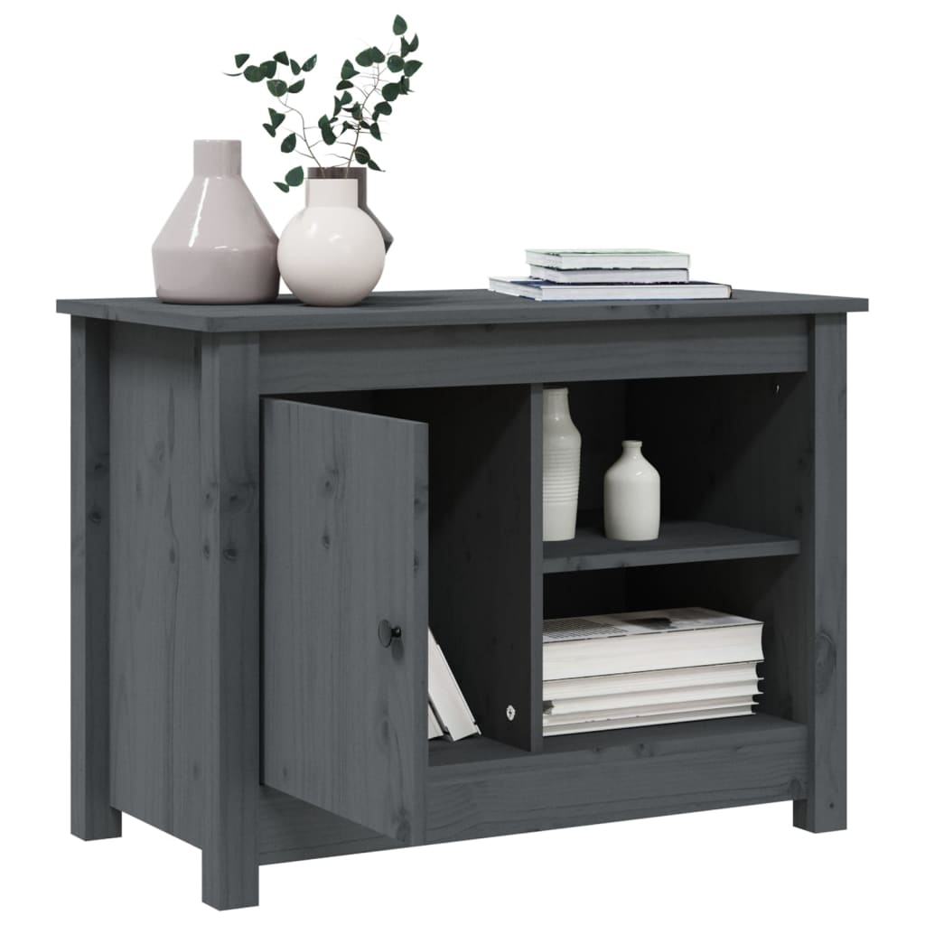 TV-Møbel Grå Tv-benk 70x36,5x52 cm heltre furu