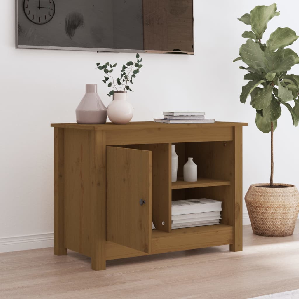 TV-Møbel Honningbrun TV-benk 70x36,5x52 cm heltre furu