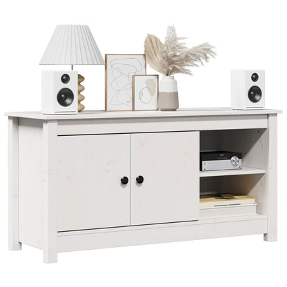 TV-Møbel Hvit TV-benk 103x36,5x52 cm heltre furu