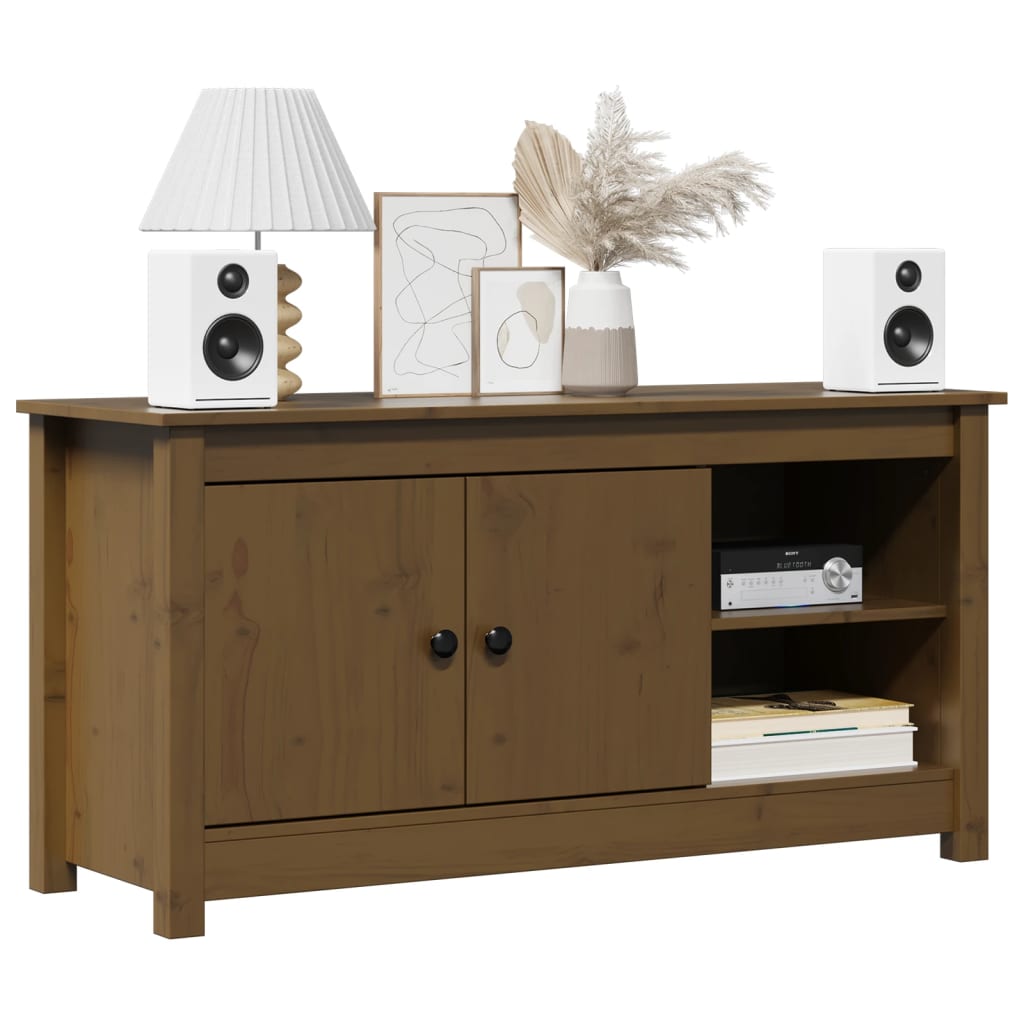 TV-Møbel Honningbrun TV-benk 103x36,5x52 cm heltre furu