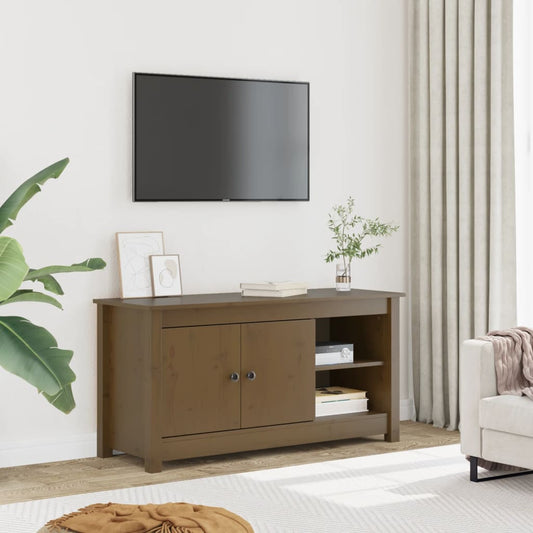 TV-Møbel Honningbrun TV-benk 103x36,5x52 cm heltre furu