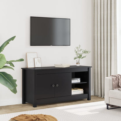TV-Møbel Svart TV-benk 103x36,5x52 cm heltre furu