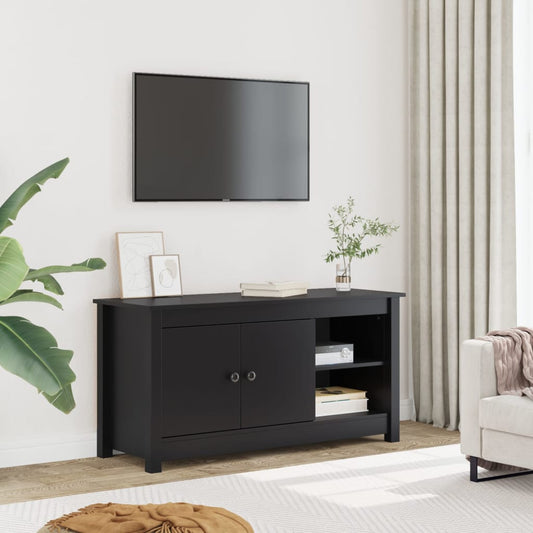 TV-Møbel Svart TV-benk 103x36,5x52 cm heltre furu