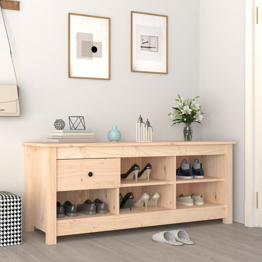 Skoskap Skohylle Skobenk Tre 110x38x45,5 cm heltre furu