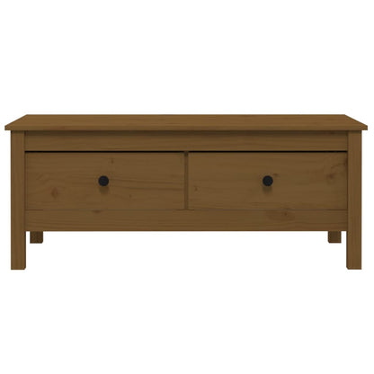 Salongbord Sofabord Tre heltre furu Honningbrun 100x50x40 cm