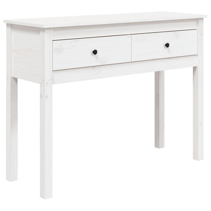Avlastningsbord konsollbord Hvit 100x35x75 cm heltre furu