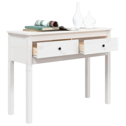 Avlastningsbord konsollbord Hvit 100x35x75 cm heltre furu