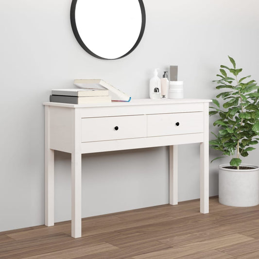 Avlastningsbord konsollbord Hvit 100x35x75 cm heltre furu