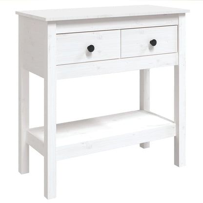 Avlastningsbord Konsollbord Hvit 75x35x75 cm heltre furu