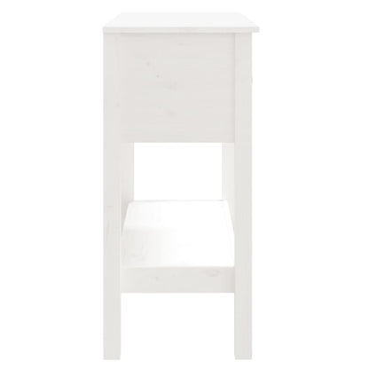 Avlastningsbord Konsollbord Hvit 75x35x75 cm heltre furu