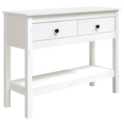 Avlastningsbord Konsollbord Hvit 100x35x75 cm heltre furu
