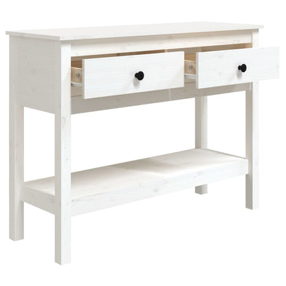 Avlastningsbord Konsollbord Hvit 100x35x75 cm heltre furu