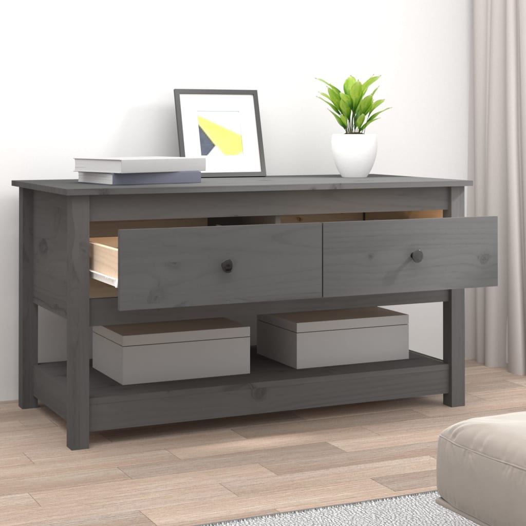 Salongbord Sofabord Grå 102x49x55 cm heltre furu