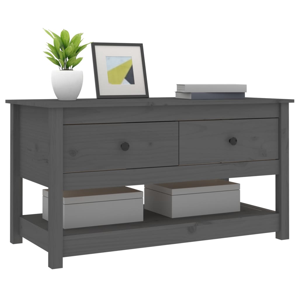 Salongbord Sofabord Grå 102x49x55 cm heltre furu