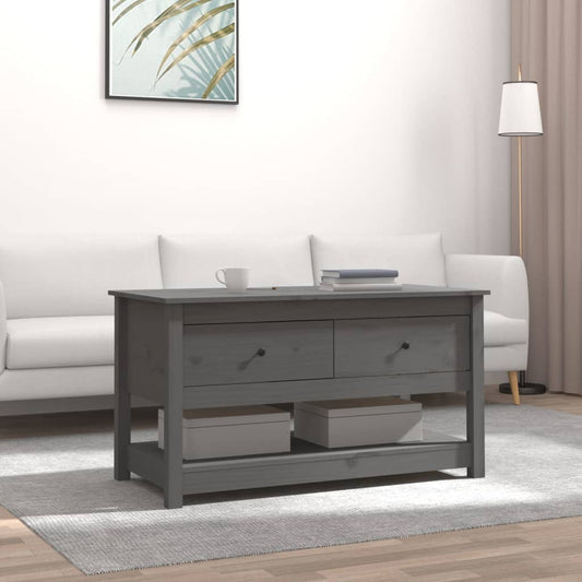 Salongbord Sofabord Grå 102x49x55 cm heltre furu