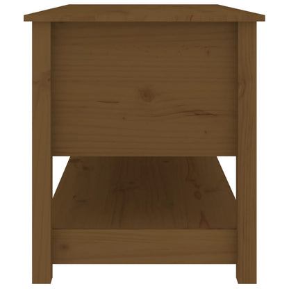 Salongbord Sofabord Tre heltre furu Honningbrun 102x49x55 cm