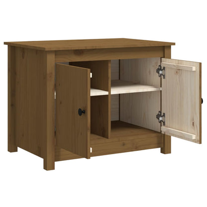Salongbord Sofabord Tre heltre furu Honningbrun 71x49x55 cm