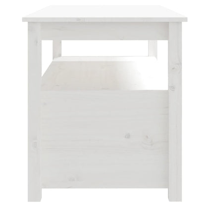 Salongbord Sofabord Hvit 102x49x55 cm heltre furu