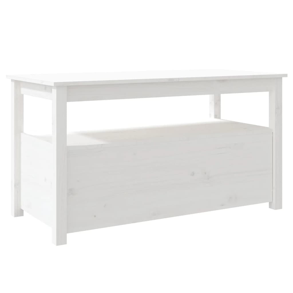 Salongbord Sofabord Hvit 102x49x55 cm heltre furu