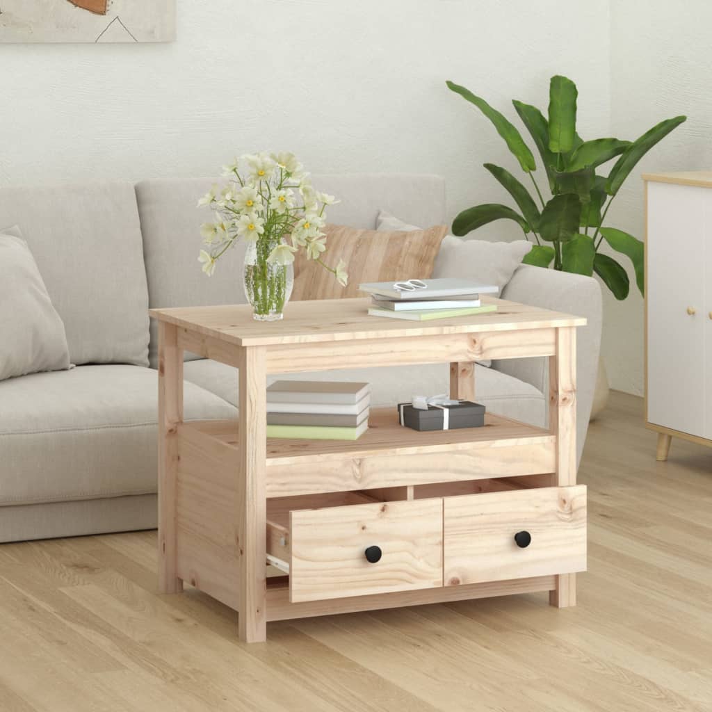 Salongbord Sofabord Tre heltre furu 71x49x55 cm