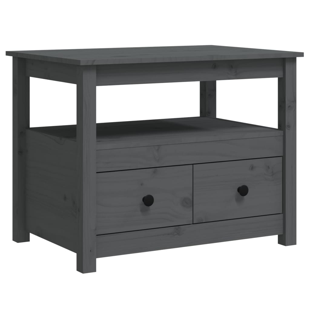 Salongbord Sofabord Grå 71x49x55 cm heltre furu