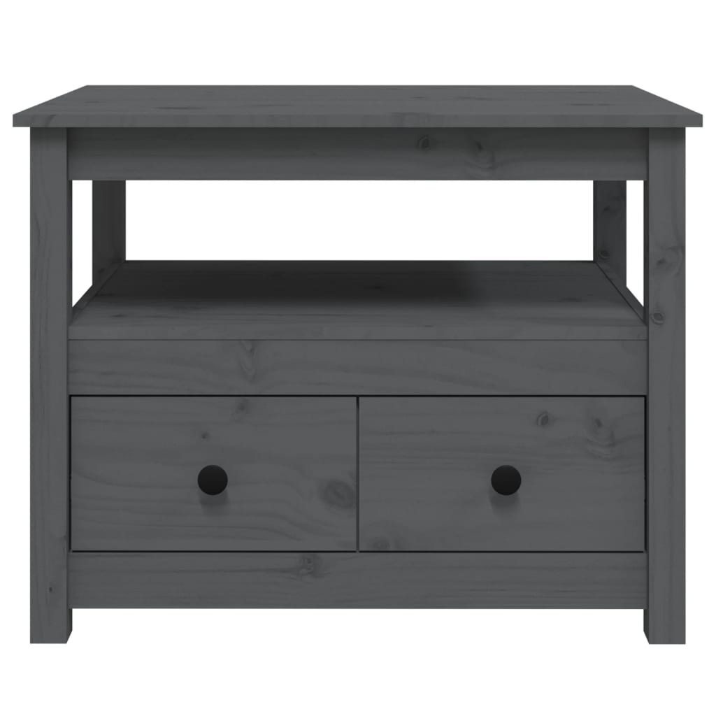 Salongbord Sofabord Grå 71x49x55 cm heltre furu