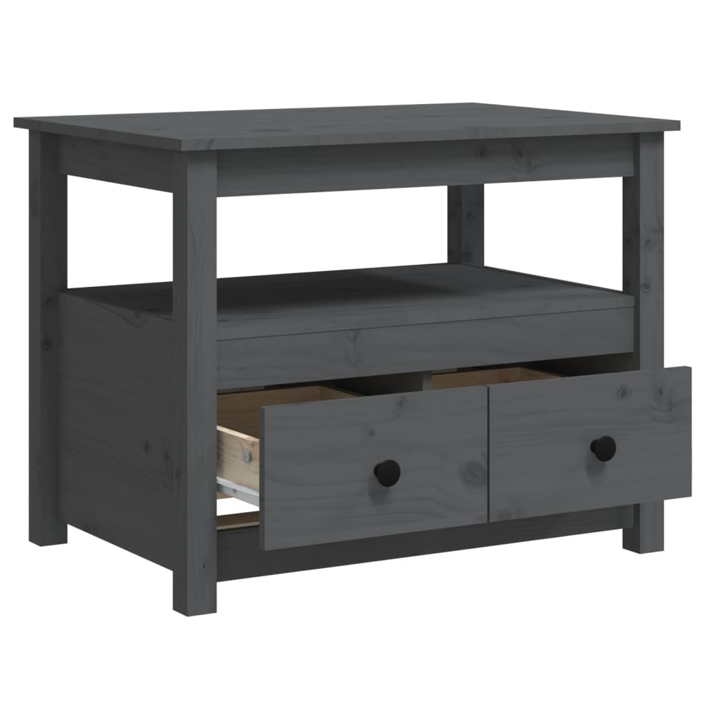 Salongbord Sofabord Grå 71x49x55 cm heltre furu