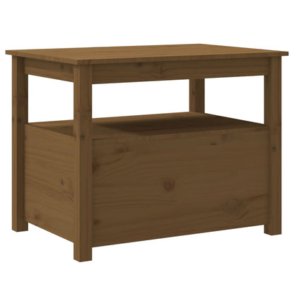Salongbord Sofabord Tre heltre furu Honningbrun 71x49x55 cm