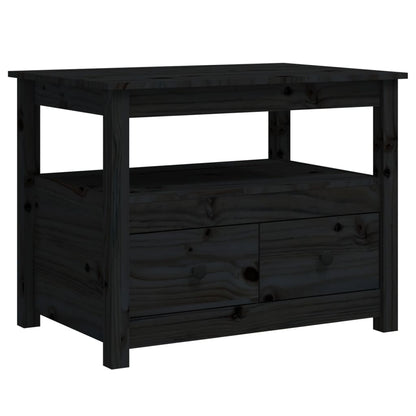 Salongbord Sofabord Svart 71x49x55 cm heltre furu